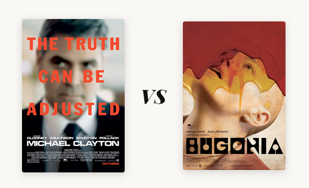 Michael Clayton vs Bugonia — character arc analysis